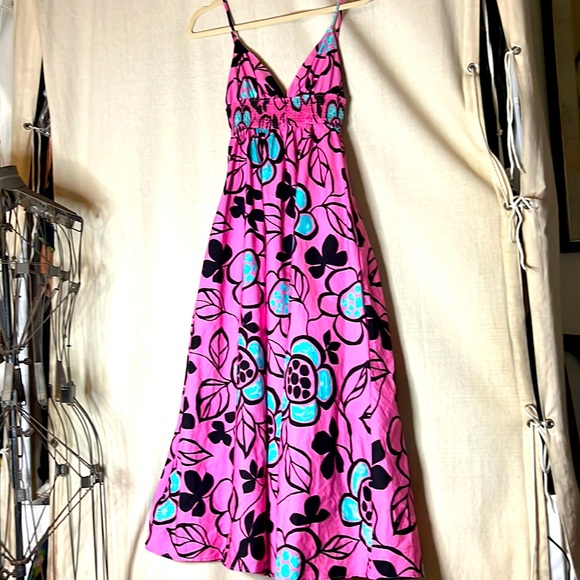 Zara Fun Flirty Large Flower Print Sun Dress - Picture 3 of 8